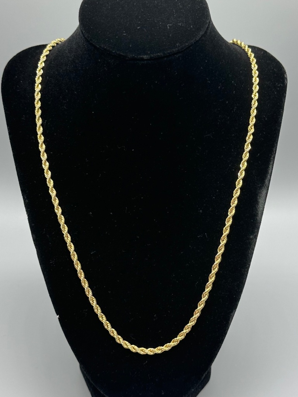 Vintage Napier Gold Tone 23" Rope Style Chain Link Necklace City Urban